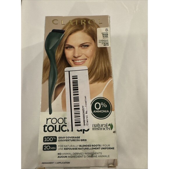 Clairol Root Touch-Up Natural Instincts Permanent Hair Dye 8 Medium Blonde - Picture 1 of 6
